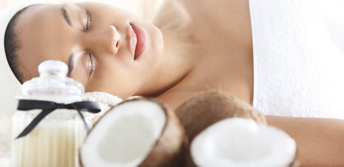 Aceite de coco para la piel de la cara